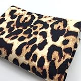 French Terry Sweat Stoff BIG LEOPARD | caramel | angeraut | Ökotex | Meterware | ab 50x145cm
