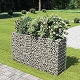 Gabionen-Hochbeet Verzinkter Stahl 180×50×100 cm Blumentöpfe & Pflanzgefäße, Gartenpflege