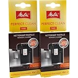 NaschLager Reinigungstabs kompatibel mit Melitta Kaffeevollautomat 2er Set Perfect Clean Tabs (8 Stück) - Reinigungstabletten kompatibel für Melitta Caffeo Solo Barista CI Passione Purista Varianza