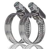 GARSIDURO® Schlauchschellen Edelstahl | 16-27mm [2 Stück] | Profi W5 Schlauchklemme | Schlauchschellen geeignet für die Waschmaschine oder als Gartenschlauch Schellen & Pool Schlauchschellen