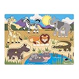 Melissa and Doug Safari Holzpuzzle Kinder | Puzzle ab 2 Jahre | Greifpuzzle Steckpuzzle Holz ab 2 Jahre | Holzpuzzle ab 2 | Holzspielzeug Spiele ab 2 Jahre | Schichtpuzzle Holz Puzzles Kind 2 Jahre