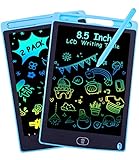 2 Stück LCD-Schreibtablett, 8,5 Zoll, Zeichentablett für Kinder, magischer Schiefer, buntes Kinder-Tisch, Lernspielzeug für 2 – 7 Jahre, Mädchen und Jungen, Blau + Blau
