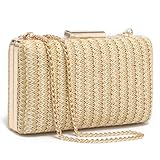 Dasein Damen-Abend-Geldbörse, Clutch, formelle Party, Clutch, Hochzeit, Cocktail, Abschlussball, Handtaschen, Z Straw Beige