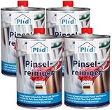 Plid® Pinselreiniger 1L [FARBLOS & GERUCHSMILD] - Pinsel Reiniger für verschmutzte Pinsel, Farbrollen und eingetrocknete Werkzeuge - Pinselreiniger reinigt Öl - & Acrylfarbe, Fett, Teer, Ruß & Wachs