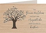 myZirbe Holzkarte - BAUM DES LEBENS - 100% handmade in Österreich - Postkarte, Geschenkkarte, Grußkarte, Klappkarte, Karte, Einladung, Holzart:Eiche