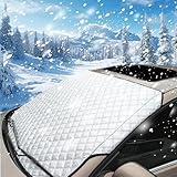 Windschutzscheibenabdeckung Frontscheibenabdeckung Winter Schneeschutz Auto Scheibenabdeckung Frostabdeckung Sonnenschutz, Winschutzscheiben Abdeckung Faltbar für Auto SUV, 147 x 100cm