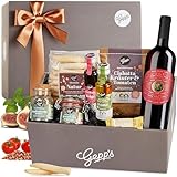 Gepp’s Feinkost Italienreise I Geschenkset mit italienischen Delikatessen I Edle Geschenkbox mit Rotwein (750 ml), Trüffel-Olivenöl und vielem mehr I Hochwertiges Geschenk für sie & ihn