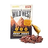 Wild West Beef Jerky, 300g Honey BBQ Rindfleisch, Beef Jerky high Protein Trockenfleisch, Protein Snack