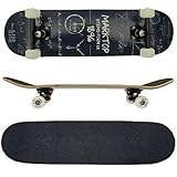 FunTomia Skateboard mit Mach1 Kugellager Rollenhärte 100A und 100% 7-lagigem Ahornholz Skate Board mit Kicktail