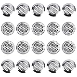 QIMEI-SHOP Lüftungsgitter Edelstahl Rund Gitter 35mm Insektenschutz Abluftgitter Zuluft Abluft Lüftung 42mm Oberer Durchmesser Silber 20 Stück