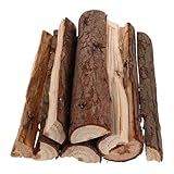 Alipis 8 Stück Getrocknetes Kaminholz aus Naturnahem Fichtenholz 25cm Formstabil und Witterungsbeständig Brennholz und Kamindekoration für Innen und Außenbereiche Garten