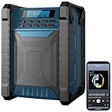 auvisio Outdoor Radio: Digitales DAB+/FM-Baustellenradio, Bluetooth, 80 Watt, IP54, Akku (Bauradio, tragbares Radio, Digital)