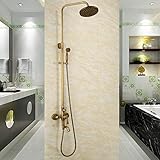 Antike Regendusche Wasserhähne mit Handdusche Messingwandmixer für Bad Bad Niederschlag Dusche Set Set