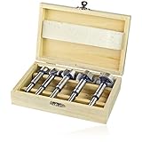 HMH-Shop Forstnerbohrer Satz Set Holzbohrer Topfbohrer 5-tlg. mit Zentrierspitze 15 – 35 mm Astlochbohrer Dübelbohrer