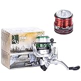 Zite Fishing Angelrolle mit Schnur Bespult - Forellen-Rolle Spinnrolle Stationärrolle 3000 3BB mit 2 Aluminium-Spulen, Angelrollen, Angel Rolle, Fishing Reel