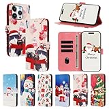 Handyhülle für Samsung Galaxy S7 Edge Hülle Leder Sturzschutz Kratzschutz, PU Leder Flip Schutzhülle für Samsung Galaxy S7 Edge Case Klappbar Ständer Kartenfach Wallet Klapphülle,Weihnachten-5