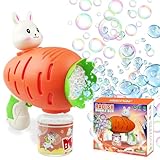 Seifenblasenpistole,Seifenblasenmaschine Mit Lichtern,Kaninchen Seifenblasenpistolen,Machine Bubble Gun,Seifenblasen für Indoor & Outdoor/Osterei Party/Geburtstag