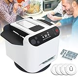 2-In-1 Automatischer Kartenhändler und Kartenmischer, 360° Drehbarer Kartenhändler, Automatische Kartenmischmaschine für 2-8 Spieler Casino-Spielkartenhändler, für Blackjack Texas Hold'em,White