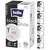 bella Panty Slipeinlagen Slim Black & White 5er Pack (5x40 Stück), ultradünne Slipeinlagen für String-Unterwäsche, zwei Slipeinlagenfarben in einer Packung