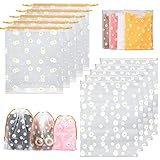 10 Stücke Zip Beutel Wiederverwendbar für Reisetasche, Gepäck Gefrostetem Beutel, Wasserdicht Tunnelzug Schuhbeutel, Ziplock-Taschen für Kleidung, Schuhe Kosmetik Home Outdoor Platzsparend