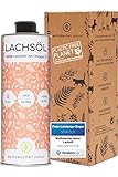 Lachsöl für Hunde 1 Liter mit Omega 3 & 6 I Norwegisches, natürliches Lachs-Öl aus Atlantik-Meer-Lachs I Hochdosiertes Ergänzungsmittel für Hunde