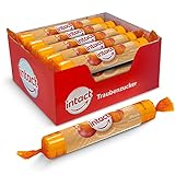intact Traubenzucker (NEU: Pfirsich) Rolle 15 St. • Multipack (15 x 40g) Traubenzucker Bonbons • 100% Vegan