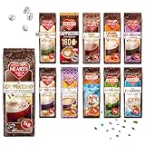 HEARTS Cappuccino Eiskaffee Trinkschokolade Latte - 11 Packungen Mix á 1kg - Exklusiver Probierpack - alle Geschmacksrichtung, Vorteilspack Familienpackung