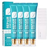 4 Stück Narbencreme Narbengel,Narbensalbe Nach Op,mit 6 Reinigungstüchern,Scar Cream Reduziert Die Sichtbarkeit Von Narben und Ist für Alle Narbentypen 20g*4