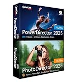 CyberLink PowerDirector 2025 Ultra & PhotoDirector 2025 Ultra | Benutzerfreundliches Videobearbeitungsprogramm für PC mit Greenscreen | Screen Recorder|Leistungsstarkes Bildbearbeitungsprogramm [Box]