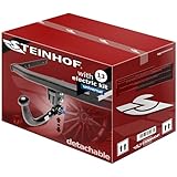 STEINHOF NEU Anhängerkupplung AHK abnehmbar-vertikal kompatibel mit VW Polo 6R Fließheck 3/5-tür 05.2014-10.2017 mit 13-polig Universal-Elektrosatz