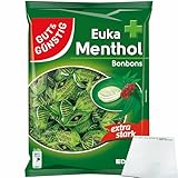 Gut&Günstig Euka-Menthol-Bonbons extra stark (300g Packung) + usy Block