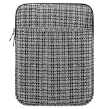 Dadanism 9-11' Tablet Tasche Hülle Tragetasche für iPad 9/8/7. Gen 10,2, iPad Pro 11 M4 M2, iPad Air 11' 2024, iPad Air 5/4 10,9 iPad 10. Gen, Galaxy Tab A8/A9+/S9 FE, Tweed Schutztasche, Schwarz+Grau