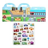 Stickerbücher für Kinder, tragbare Lernspiele für Kinder, Feinmotorikspielzeug und Album für kognitive Entwicklung Mädchen