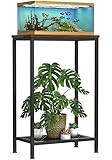 VANVERB Aquarium-Ständer, 2-stöckig, kleiner Aquariumständer, Metall, Reptilienzüchter, Schildkröten-Terrarium, Pflanzenständer für Heimbüro, Belastung 159 kg, 53 cm L x 30 cm B x 81,5 cm H, Schwarz