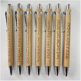 ArtsPavilion Swear Word Daily Pen Set, lustige Stifte Kugelschreiber, lustiger Stift für Erwachsene, Tage der Woche Stift, um Zustand des Geistes für ​ Jede Tageswoche