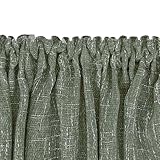 Domarex Vorhang Loom 140x280 cm - Fertigvorhang mit Kräuselband - halbtransparent, pflegeleicht - Moderne Gardine für Wohnzimmer, Schlafzimmer, Esszimmer & Büro - Grün