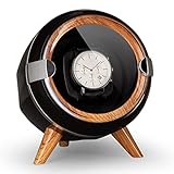 Klarstein Uhrenbeweger, Automatik-Uhrenbeweger für Herren & Damen, Uhrenbeweger für Automatikuhren, Watch Winder mit Holz-Look, 4 TPD & 3 Rotationen, Leiser Uhren-Beweger, Uhrenbeweger für 1 Uhr