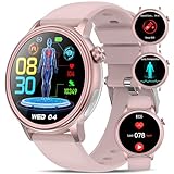 YYKY Smartwatch Damen mit EKG Gesundheitsuhr blυtdrυckmessυng/BMI/HRV/Hαrnsäure/Telefonfunktion/SOS-Taste 24H Herzfrequenz SPO2 ΒΙutdrυck Schlafmonitor Stress Fitness Uhr Tracker Woman 2025 Neue