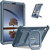 Fintie Stoßfeste Hülle für iPad mini 7 (A17 Pro) 2024/ iPad mini 6 Generation 8,3 Zoll, [Tuatara Magic Ring][360-Rotating] Multifunktionale Stand mit Griff Schutzhülle mit Displayschutzfolie, Navy
