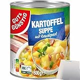 Gut&Günstig Kartoffelsuppe mit saftigem Rauchspeck (800g Dose) + usy Block