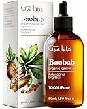 Gya Labs Bio-Baobaböl für Haare, Haut & Gesicht - 100% Reines Natürliches Unraffiniertes Baobab-Trägeröl, Beruhigend & Nährend (50 ml)