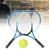 Set mit 2 Tennisschlägern und 1 Bälle, Tennisschläger, Anfänger, Tennisschläger, ideal für Fortschritte und zur Nutzung des Potenzials – Leistung und Manövrierfähigkeit 54 x 22 cm