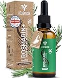 Heldengrün® BIO Rosmarin+ Haaröl [HOCHDOSIERT] Stimuliert Haarwachstum - Haaröl bei Haarausfall mit echtem Bio Jojoba- & Rosmarinöl, Rosmarinöl Haare