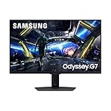 Samsung Odyssey G70D 4K Gaming Monitor, 27 Zoll, Bildschirm mit IPS-Panel, 4K-Auflösung, 3840 x 2160 Pixel, AMD FreeSync Premium, HDR10+, Reaktionszeit 1 ms, Bildwiederholrate 144 Hz, LS27DG702EUXEN