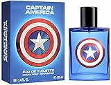 Captain America Kinderduft im coolen Glasflakon (30 ml) - Geschenk für Jungen, Parfüm für Kinder und Erwachsene