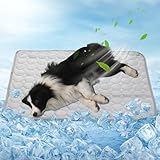 SilverChry Kühlmatte Für Hunde 97 * 68 cm, Kühldecke Hund, Kühlmatte Katze, Ungiftige Kühlpads für Haustiere, Waschbare Kühlmatte Für Haustiere, Kann im Innen- und Außenbereich Verwendet Werden