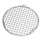Outanaya Rundes Edelstahl BBQ Grillnetz Hitzebeständiges Feines Grillgitter für Gleichmäßiges Grillen von Fleisch Gemüse und Meeresfrüchten Vielseitiges Grillzubehör für Gasgrill und