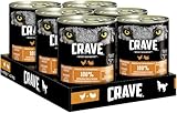 Crave Adult Hundenassfutter Pastete mit Truthahn & Huhn, 6 Dosen, 6x400g – Premium Hundefutter nass mit hohem Proteingehalt und ohne Getreide, hergestellt mit 100 Prozent natürlichem Huhn & Truthahn