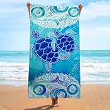 Kiuiom Strandtuch Großes, Damen Strandhandtuch, Mikrofaser Handtuch 180x80, Stranddecke Microfaser Badetuch Groß Sandfrei Badetuch Leicht und Schnelltrocknend für den Strand Gym Travel Sauna