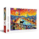 Trefl - Katze in Paris - Puzzle 1000 Elemente - DIY-Spiel, Kreative Unterhaltung, Spaß, Klassisches Puzzle für Erwachsene und Kinder ab 12 Jahren